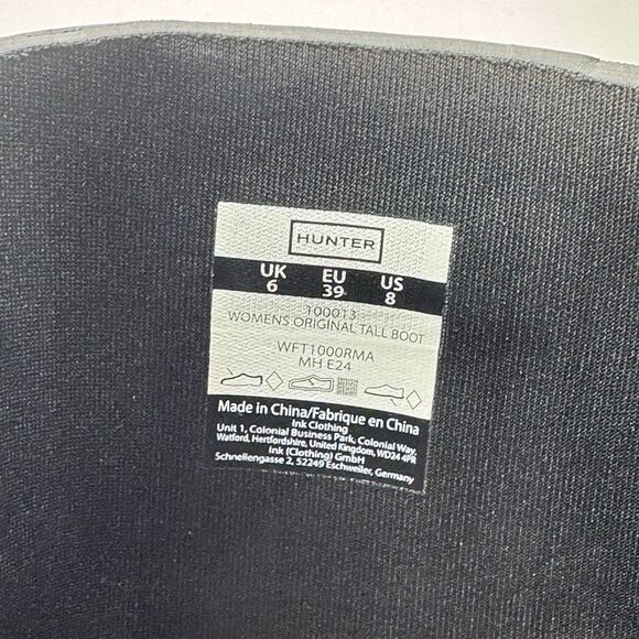 Hunter Original Tour Tall Boot, Black Winter, Rain Boot, Women’s Size 8 New - Picture 14 of 16